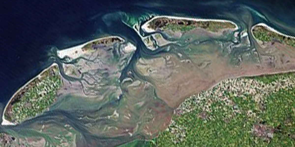 The Dutch Wadden Sea area - Google earth.