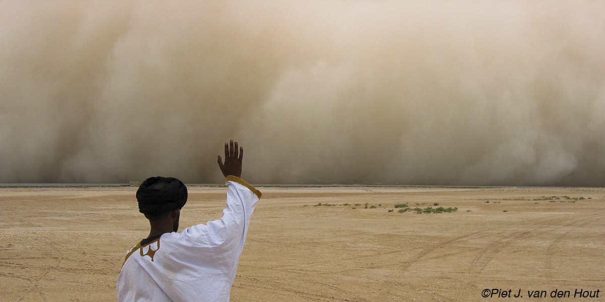 Dust storm in West-Africa.