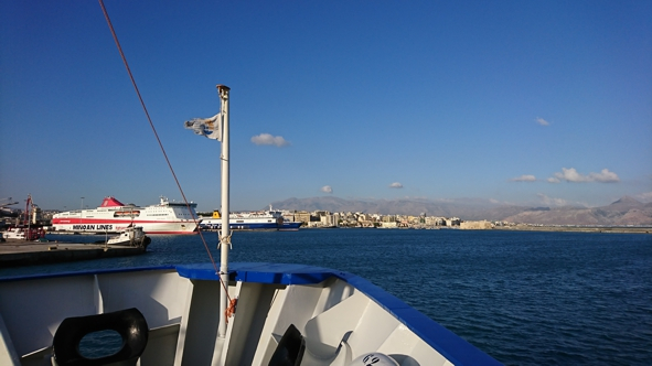 RV Pelagia enters Heraklion harbour