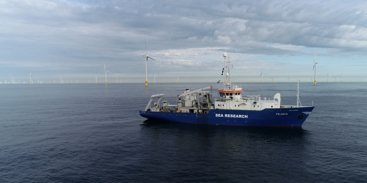  Oceaangaand onderzoekschip RV Pelagia op de Noordzee. Foto: UTwente/NIOZ