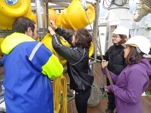 Work on deck of RV Pelagia. Photo: NIOZ