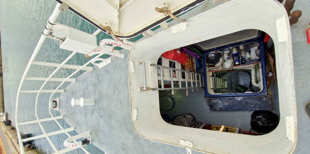 View into the starboard float of N.O. l'Europe