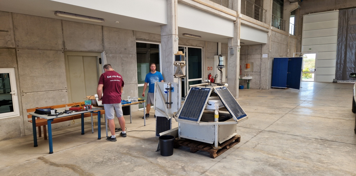 Recovering the samples and data from the buoy's tower