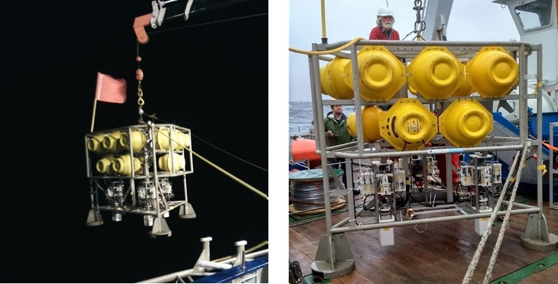 The ALBEX lander ready to be launched and on deck