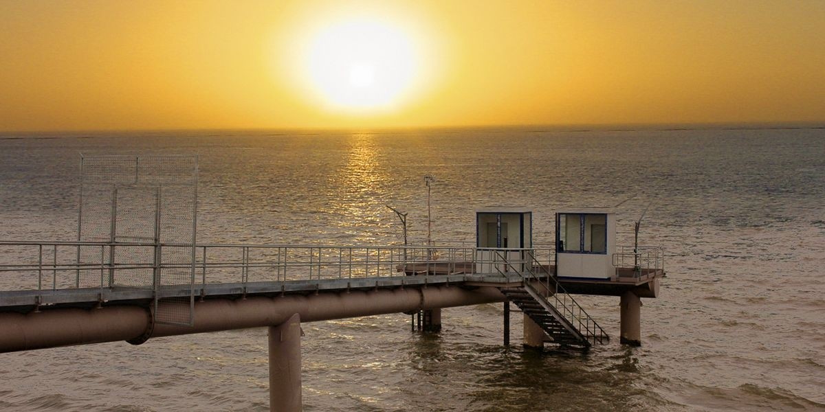 NIOZ jetty where water samples are being taken on a regular basis (© NIOZ). 