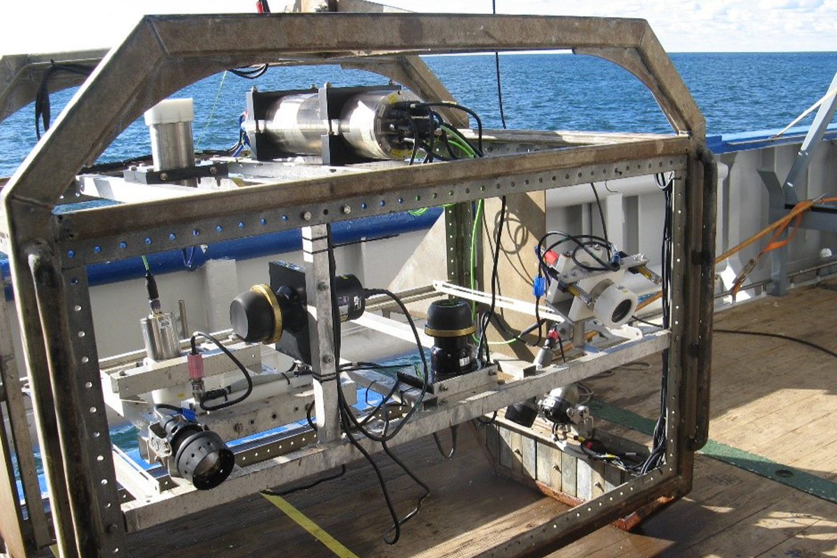 The NIOZ camera just before being deployed by the Pelagia crew