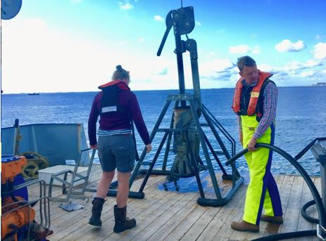 On deck of RV Navicula. 