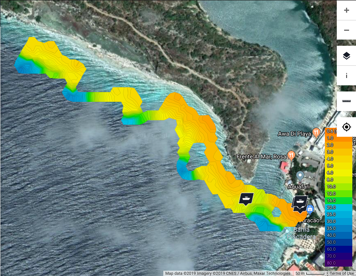 Bathymetric survey of the coast of Curacao, Image: Paolo Stocchi