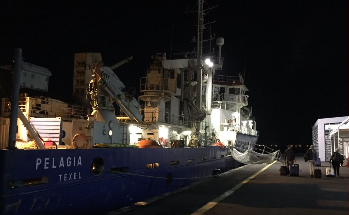Delayed, late night arrival at the Pelagia, photo: Matthew Humphreys 