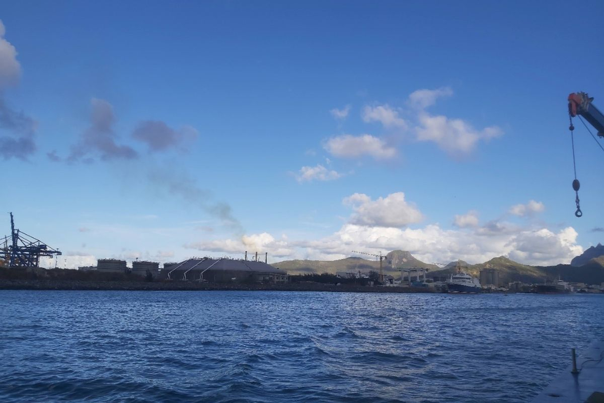 Pelagia leaving Port Louis on 4 January 2023. Photo: Luca Possenti