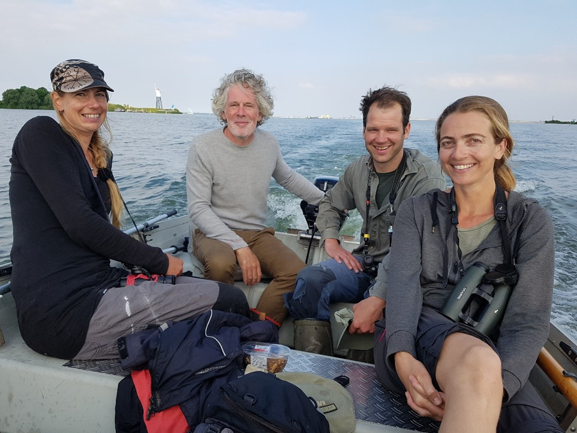 The core Hoeckelingsdam-team of 2021. From left to right: Marycha, Harro, Roeland and Tamar.