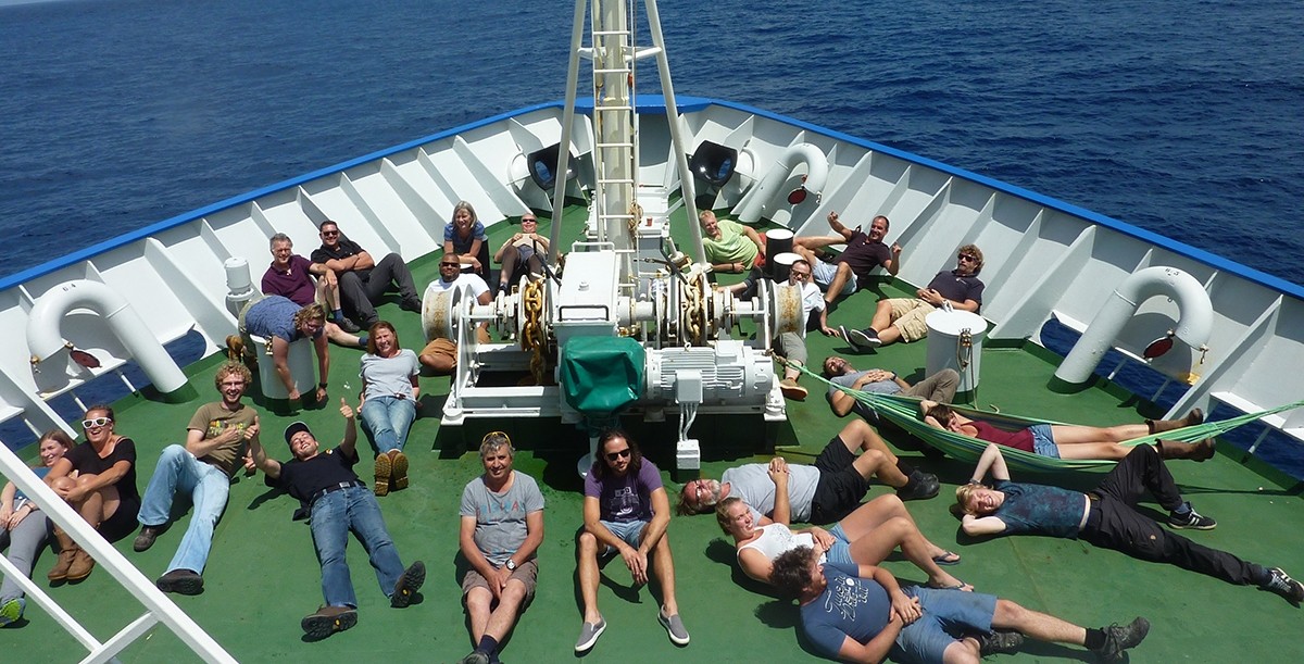 Time for a lay-down selfie on deck since we almost arrive in Tenerife.