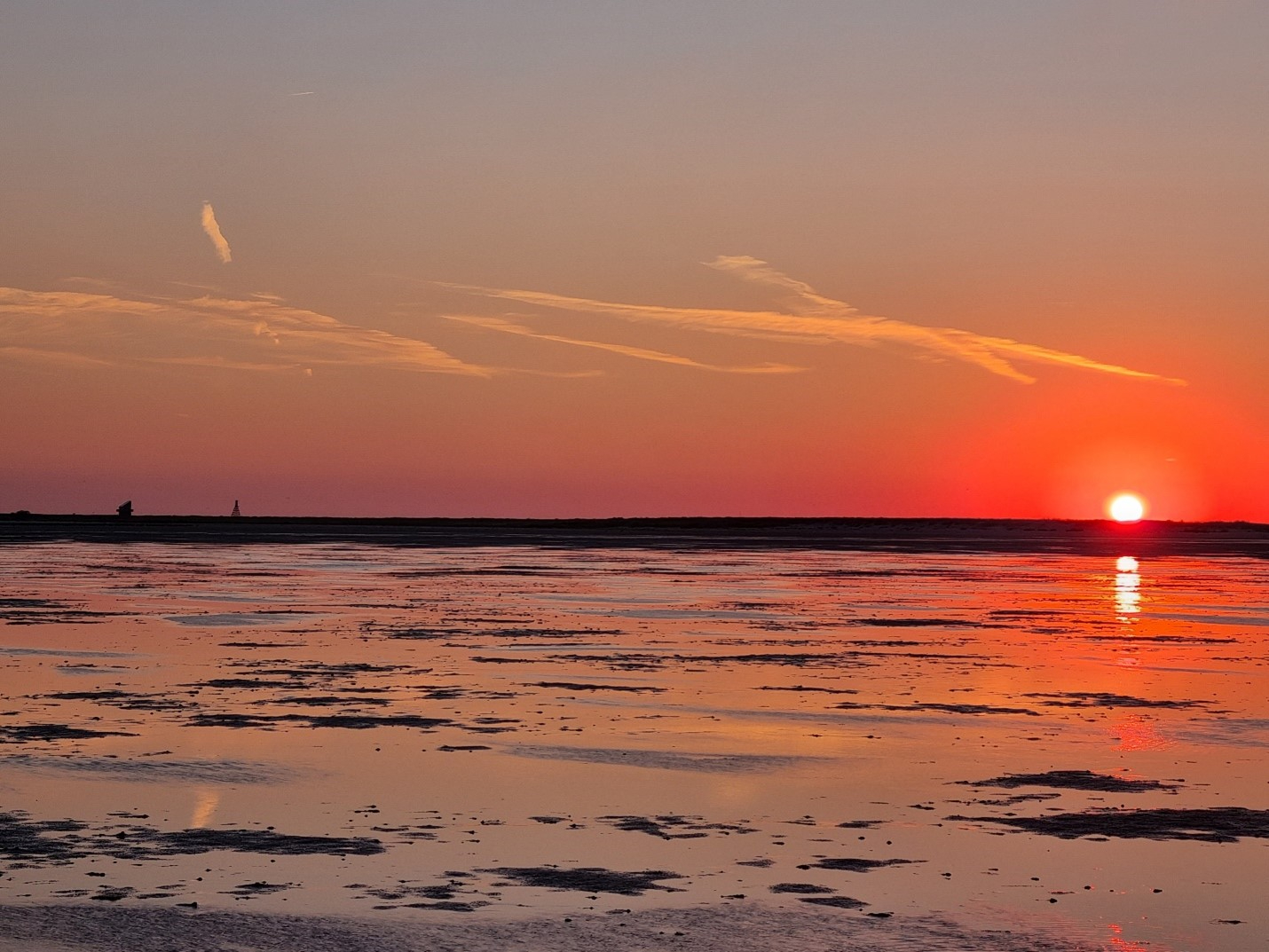 Zonsondergang op Griend (Foto: Evy Gobbens) 