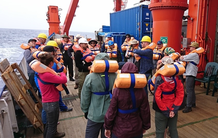 All hands on deck! When the alarm sounds we all gather at the muster station.