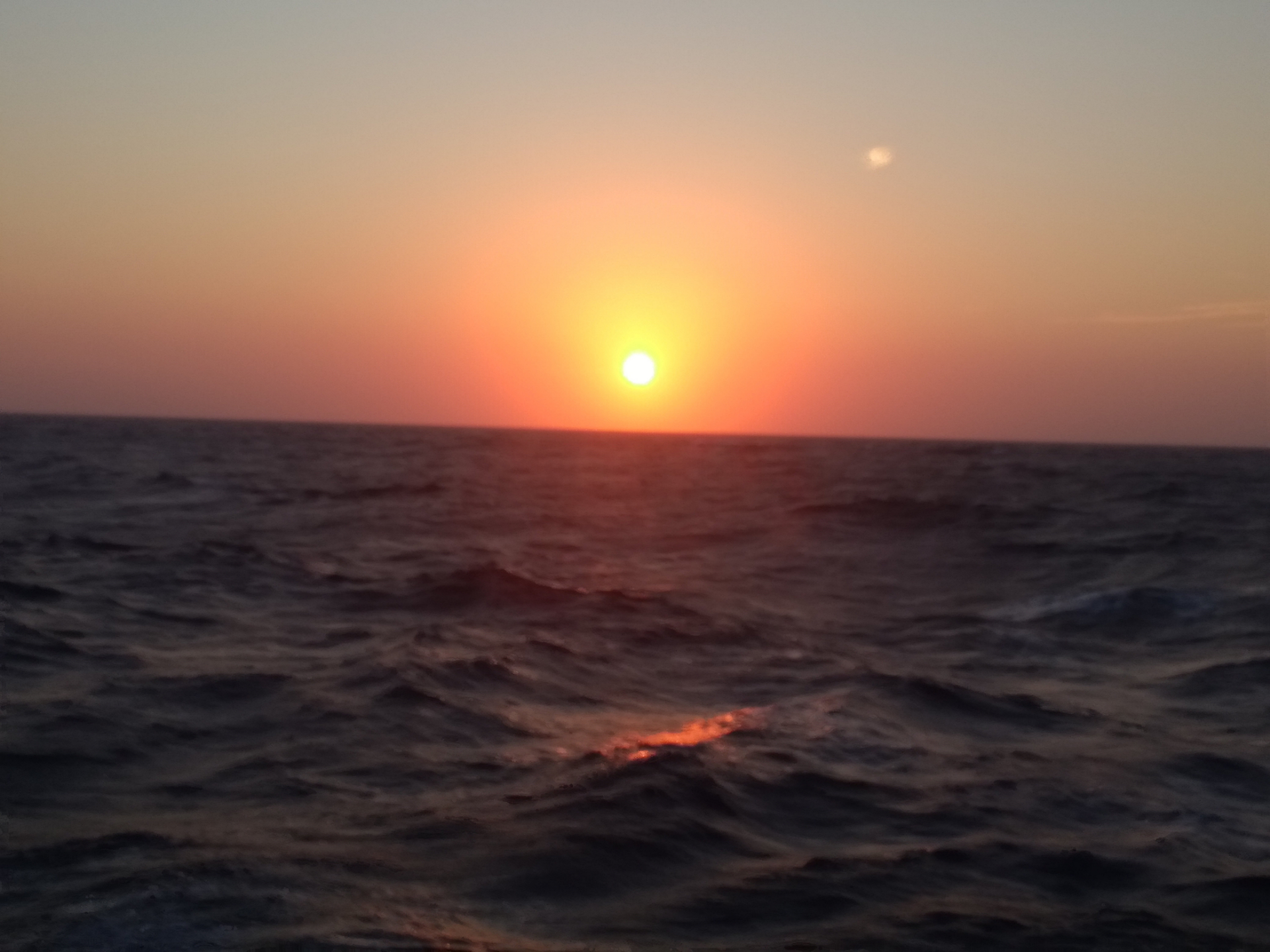 Sunset from the RV Pelagia.