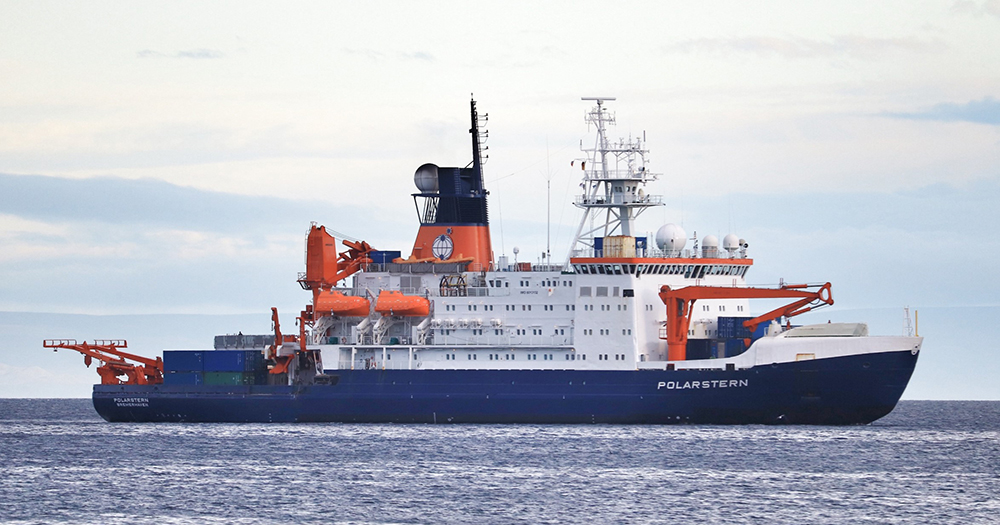 The research icebreaker Polarstern from the German Alfred Wegener Institute (AWI).