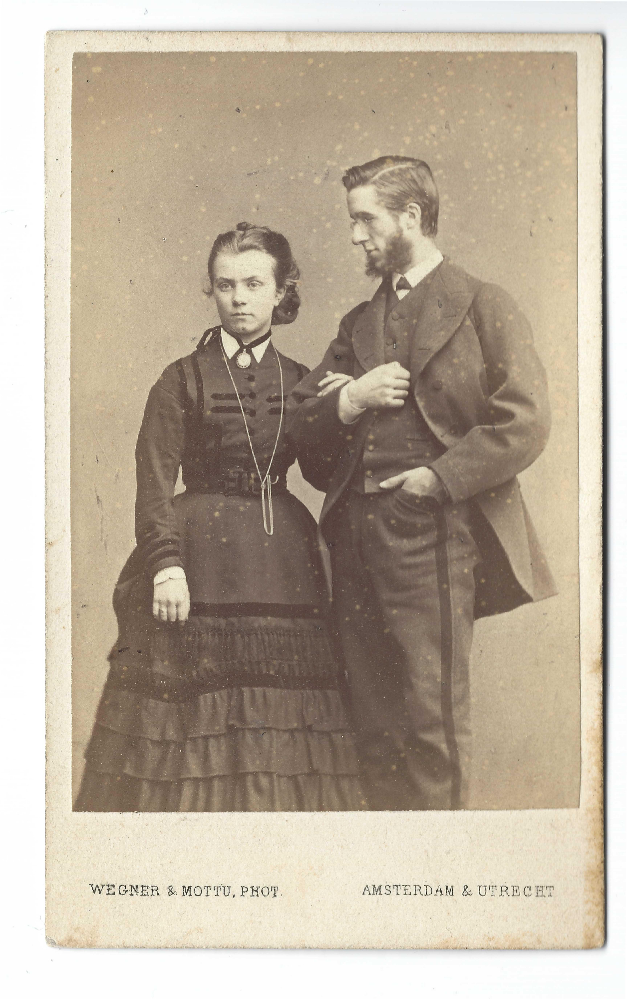 Anna Weber v. Bosse en Wilhelm Willink van Collen Photo atelier Wegner en Mottu Kalverstraat Archief Gunterstein