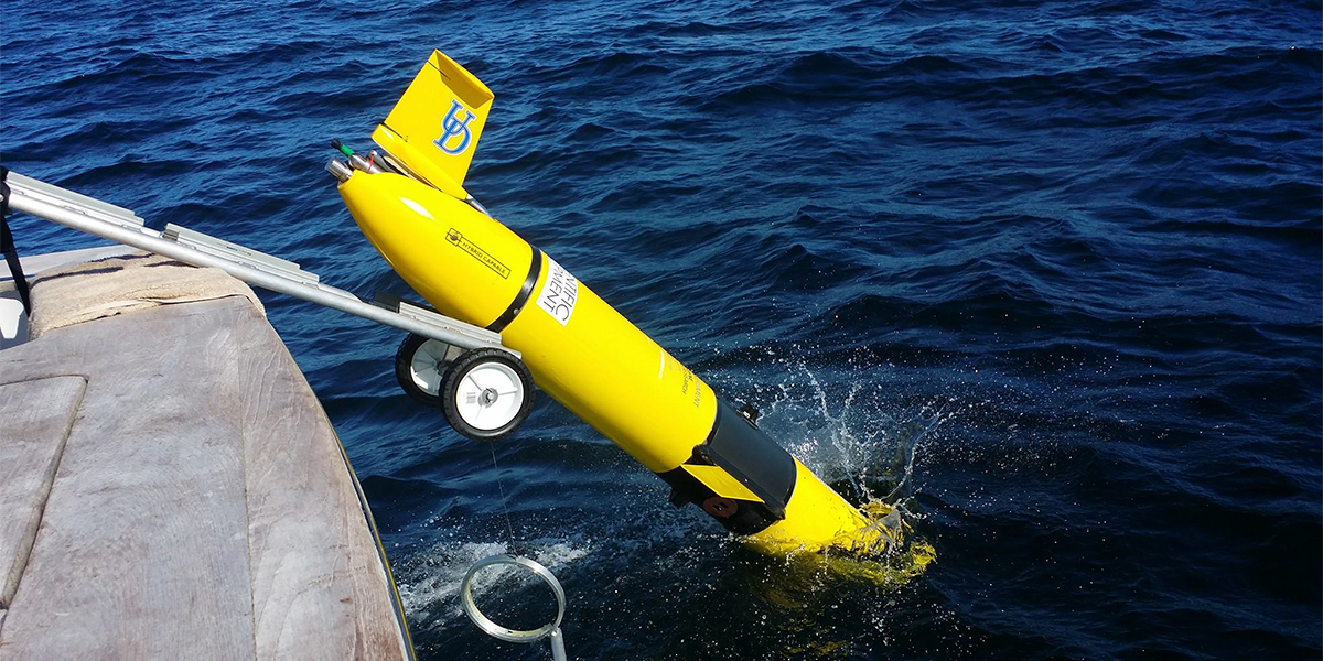 Slocum glider reporting for duty. Photo: Teledyne Webb Research.