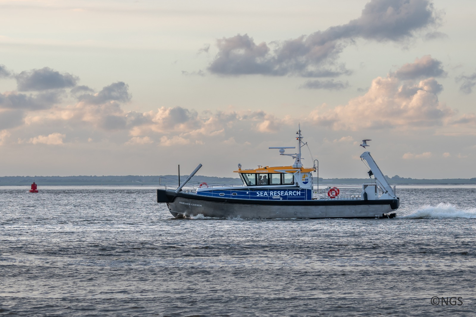 Trial tests on the Waddensea. Photo: NGS