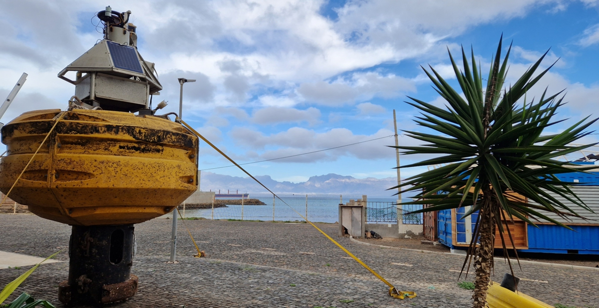 The view over Mindelo harbour that buoy Carmen had at the OSCM