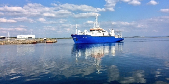 Pelagia entering Galway after its trip to the Rockall Bank. Next: the Whittard Canyon!