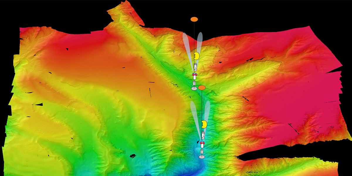 Map of the Whittard Canyon with the mooring sites indicated.