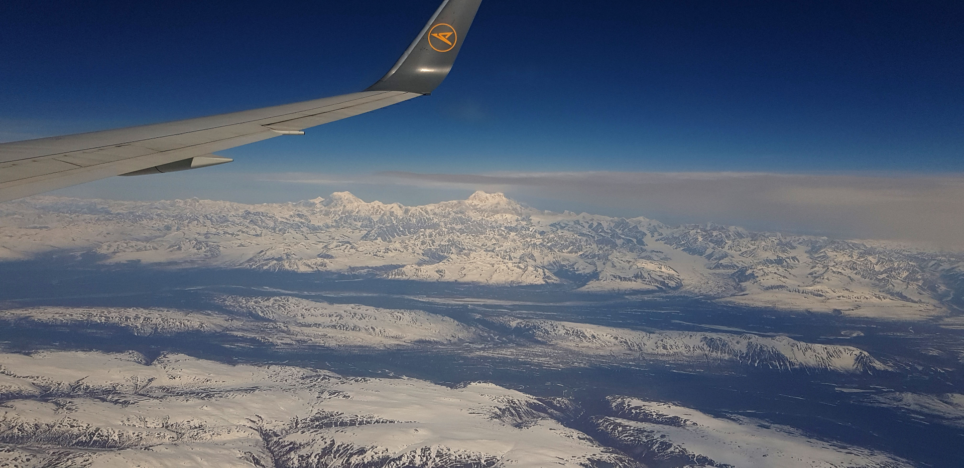 View from the airplane. Flying past Mount McKinley. Photo Clazina Kwakernaak Photo: Clazina Kwakernaak