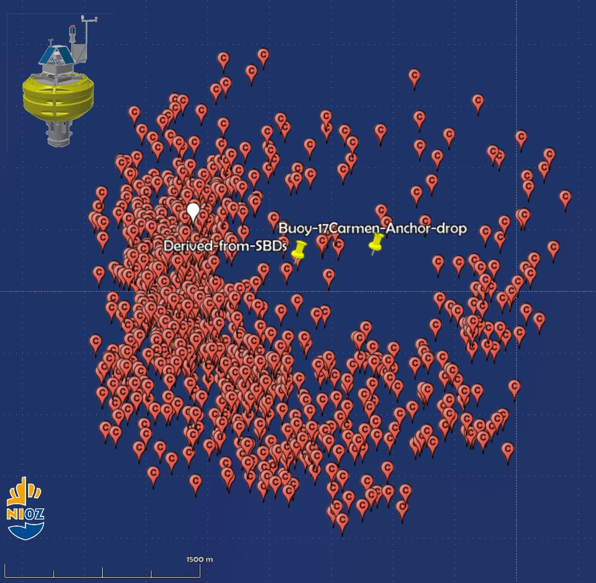 Recovering buoy Carmen