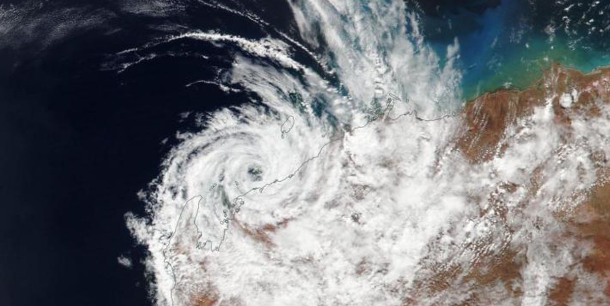 NASA satellite image of Tropical Cyclone Veronica (March 2018)