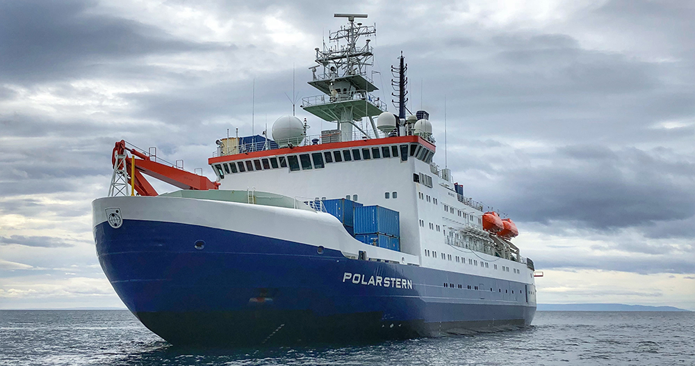 The research icebreaker Polarstern from the German Alfred Wegener Institute (AWI).