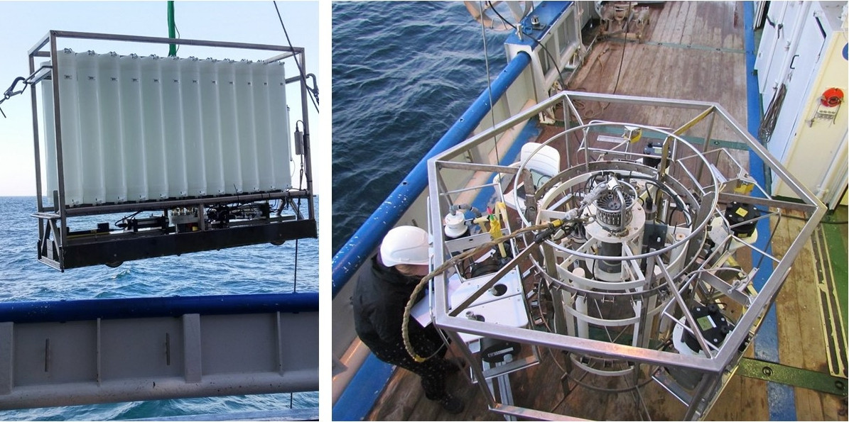 NIOZ 'Pristine' CTD frame and in-situ pump to take water samples at different depths (Day 2)