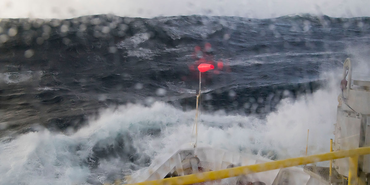 Rough weather, photo: Sandra Herrmann, IODP JRSO