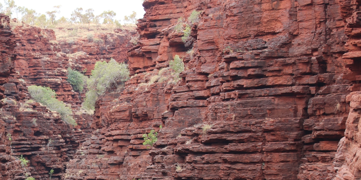 Banded Iron Formation, Joffre Gorge, Australia. Photo: Frits Hilgen.