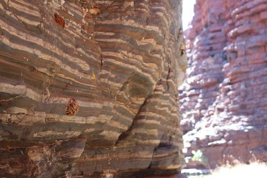 Gebande ijzerformatie, Joffrekloof, Australië. Foto: Frits Hilgen