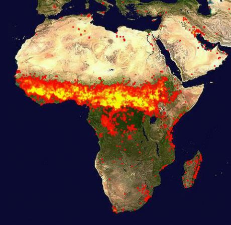NASA fire map