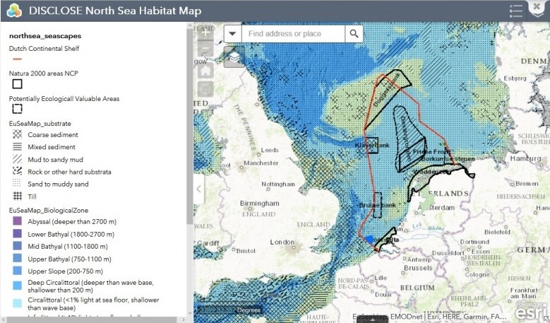 The DISCLOSE habitat map. Click on the picture to use the search option.