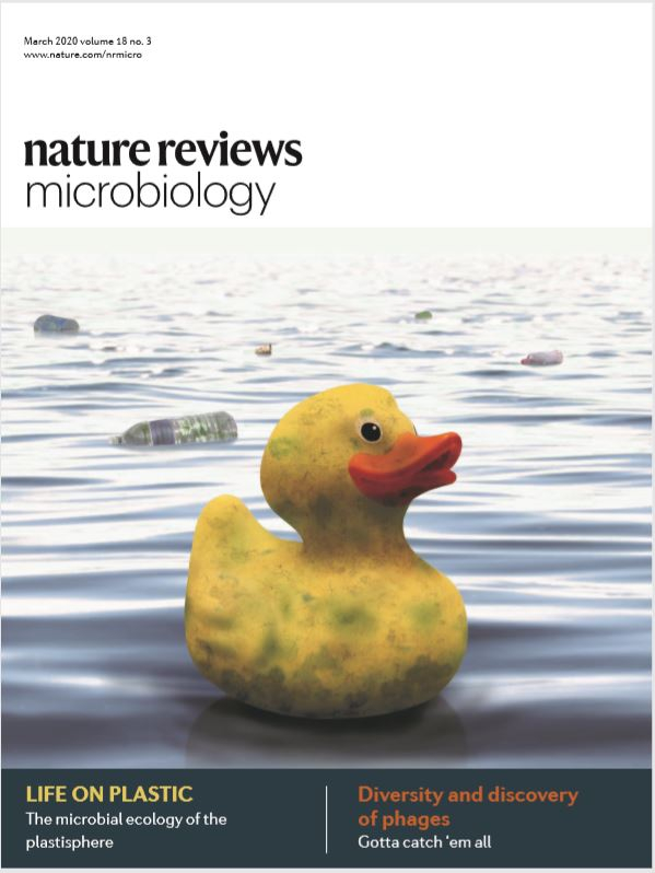 Read the cover story on microplastics by Linda Amaral-Zettler (March 2020 edition of Nature Reviews Microbiology)