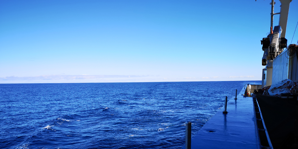 Endless ocean view from RV Pelagia