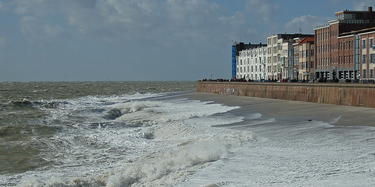 Sea defence Vlissingen (Netherlands) as a protection against heavy storms and expected sea-level rise. Photo: Wil Tilroe-Otte