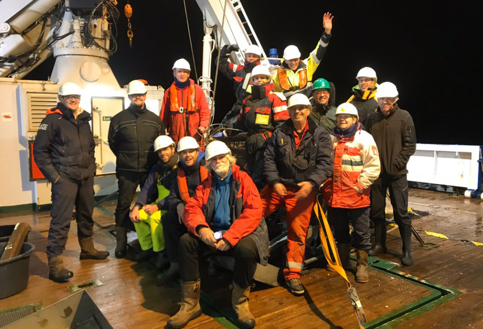 Een succesvolle week, met dank aan de Pelagia bemanning en de onderzoekers van NIOZ, WMR en Naturalis. Foto: Sophie Brasseur