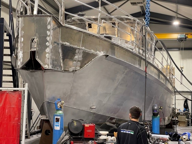 De RV Adriaen Coenen in aanbouw bij Next Generation Shipyards, foto: Feico Hoogeveen