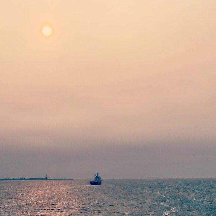 Dusty skies across the Marsdiep Channel