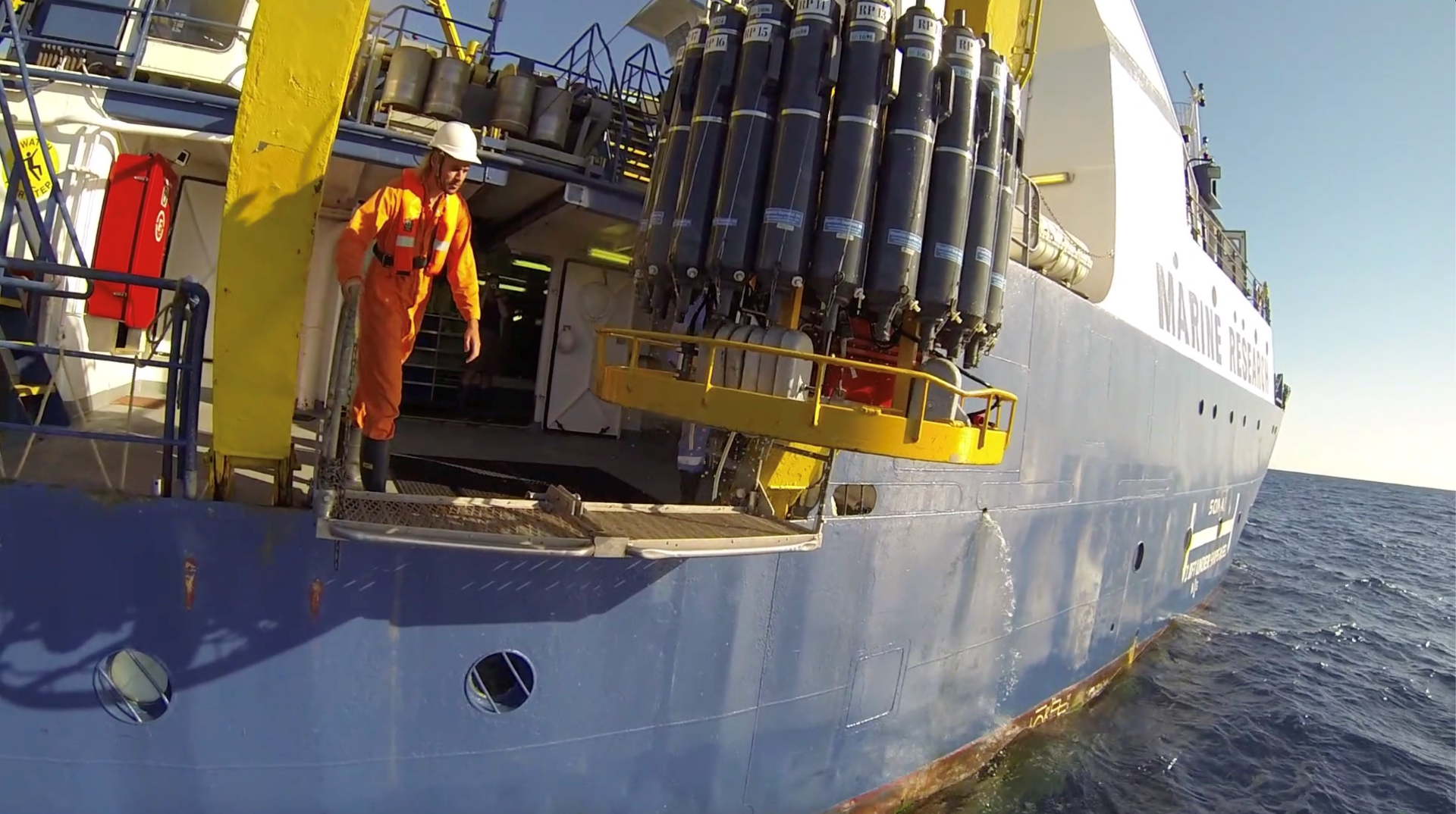 Sjoerd Groeskamp on an earlier expedition on RV Southern Surveyor, near Brisbane Australia, measuring the Eastern Ausralian Current. 