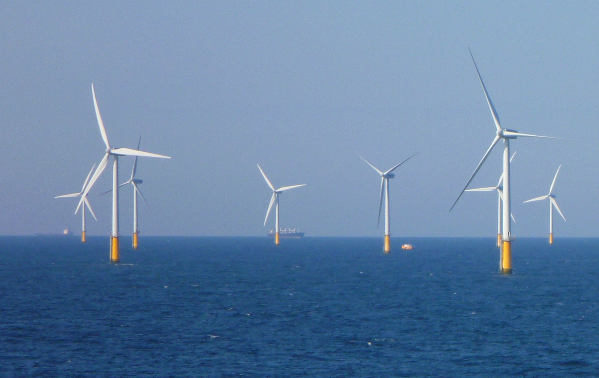 Windmolenpark in de Noordzee