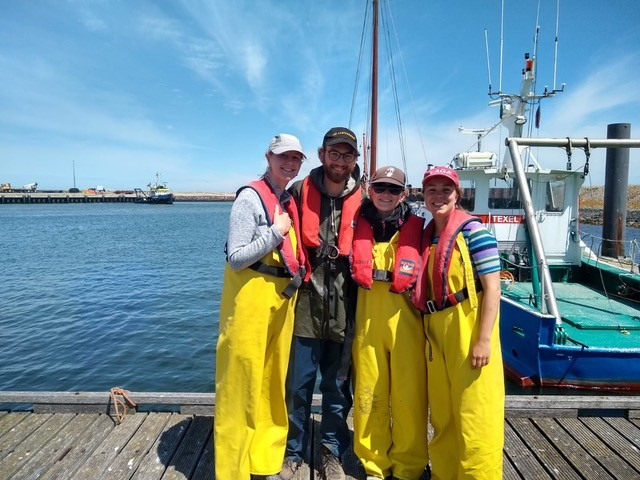 The students of the Marine Masters Summer Course are happy and ready to go out with the rubber boats.