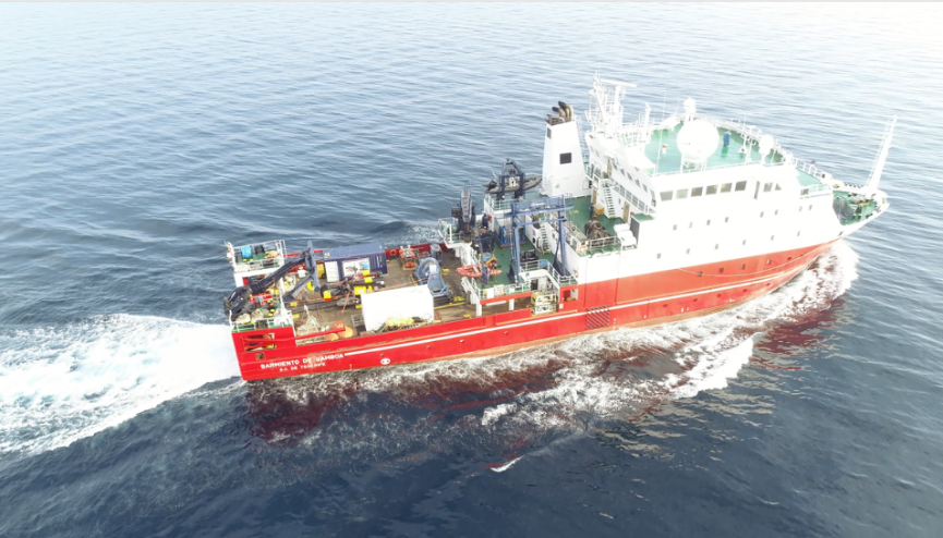 Research vessel Sarmiento de Gamboa, operated by the marine technical unit of the Spanish Council for Scientific Research CSIC.