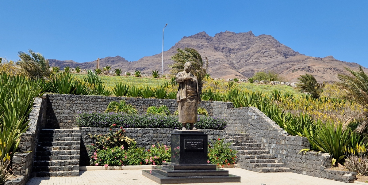 The airport on Sao Vicente is named after the famous singer Cesaria Evora