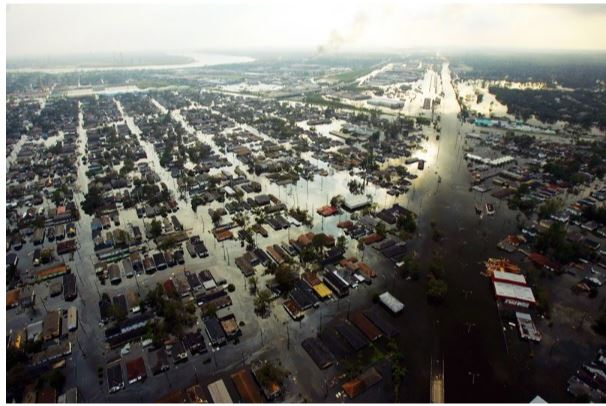 Flooding in New Orleans after Hurricane Katrina (2005), credit: Michael Appleton/NY Daily News Archive/Getty