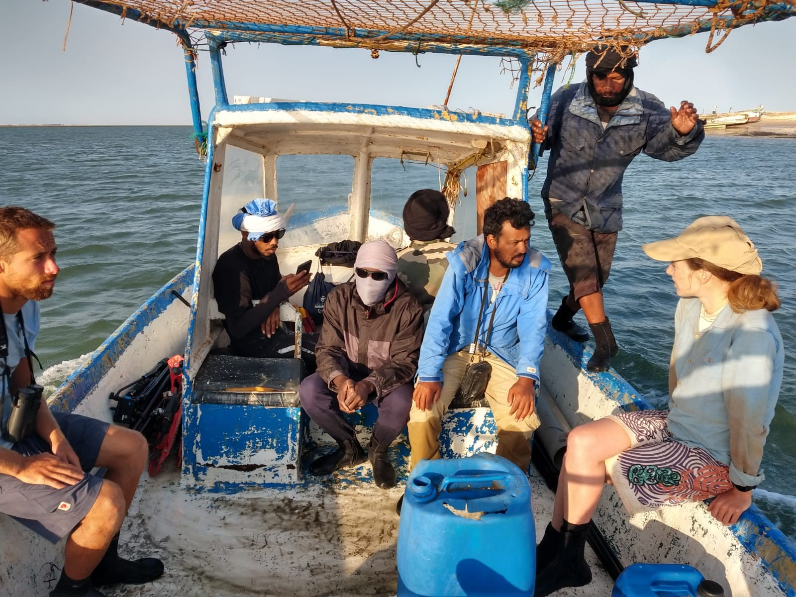 Birds and Benthos team on their way to the mudflats. Photo: Jan van Gils