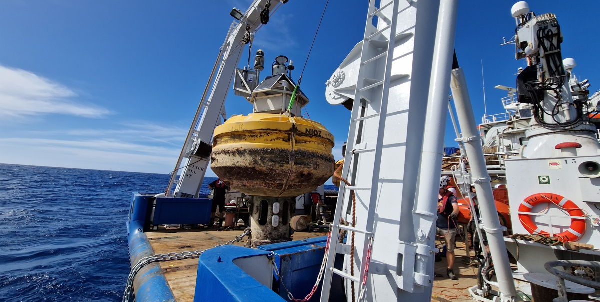 Buoy Laura, ready to be deployed for yet another year of Saharan-dust monitoring